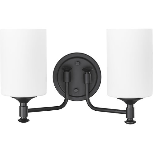 Ailey 2 Light 14.63 inch Matte Black Vanity Light Wall Light